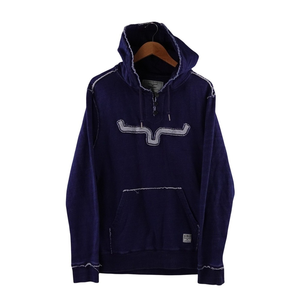 Kimes Ranch Hooded Sweatshirt Pullover Navy Blue Womens‎ L Western Uncomplicated